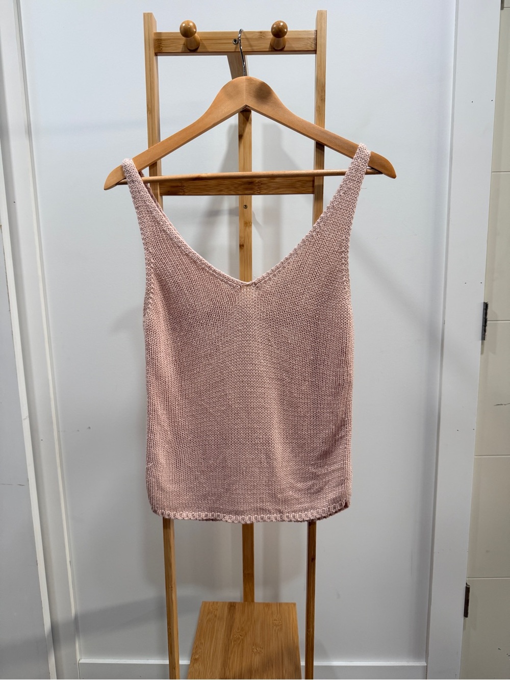 Light Pink Knit V-Neck Camisole